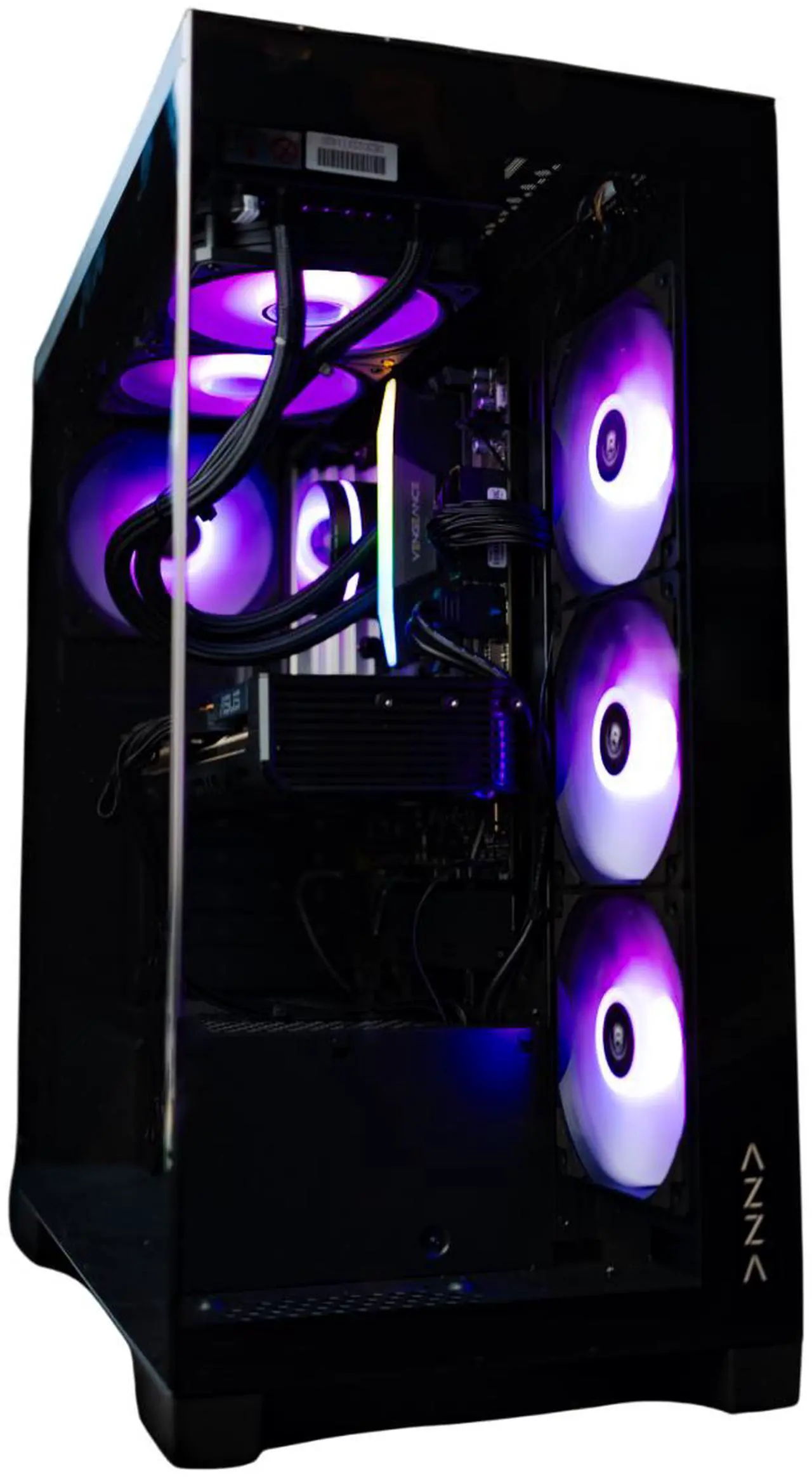 Alt view image 2 of 6 - AZZA Carmel Gaming Desktop PC, AMD Ryzen 7 7800X3D, AMD Radeon RX 9070 XT, 32GB DDR5, 2TB M.2 SSD, Windows 11 Home