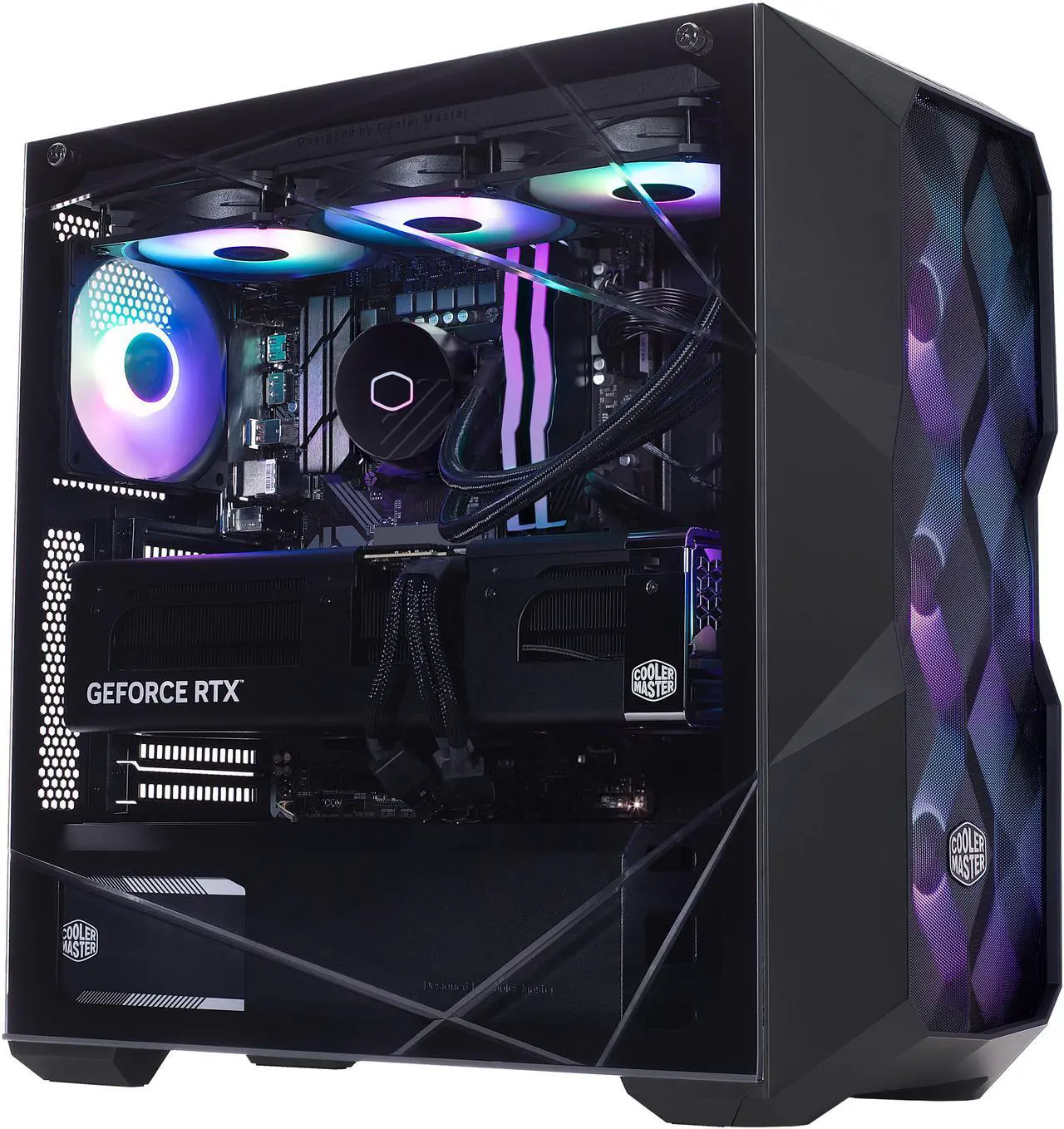 Alt view image 4 of 7 - Cooler Master TD5 Pro Gaming PC Desktop, Intel Core Ultra 7-265KF 3.9GHZ (5.4GHz Boost), CM RTX 5080, Z890 Wi-Fi, 16GB GDDR7, 32GB DDR5 6000MHz RGB, 2TB M.2 Gen4 NVMe SSD, 850W Gold, 360mm AIO, Win 11