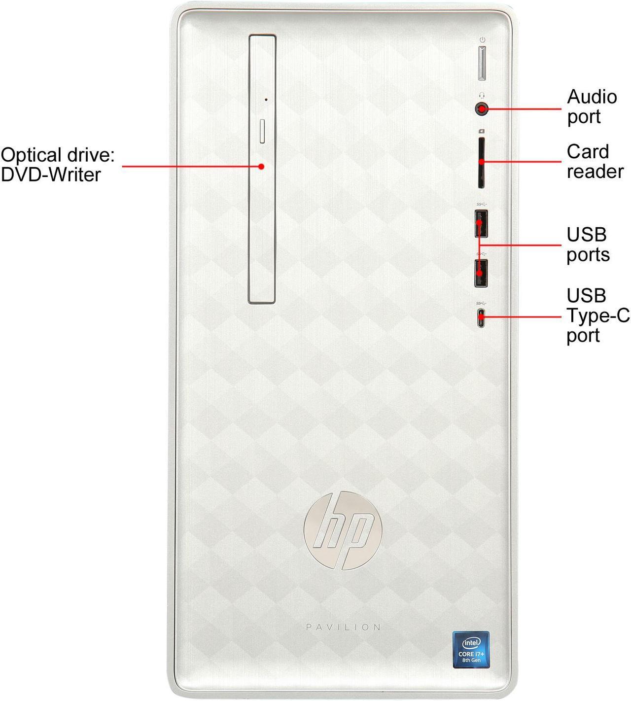 Alt view image 3 of 9 - HP Gaming Desktop Pavilion 590-p0007c Intel Core i7-8700 12GB DDR4 1TB HDD 16 GB Optane Memory AMD Radeon RX 550 Windows 10 Home 64-bit