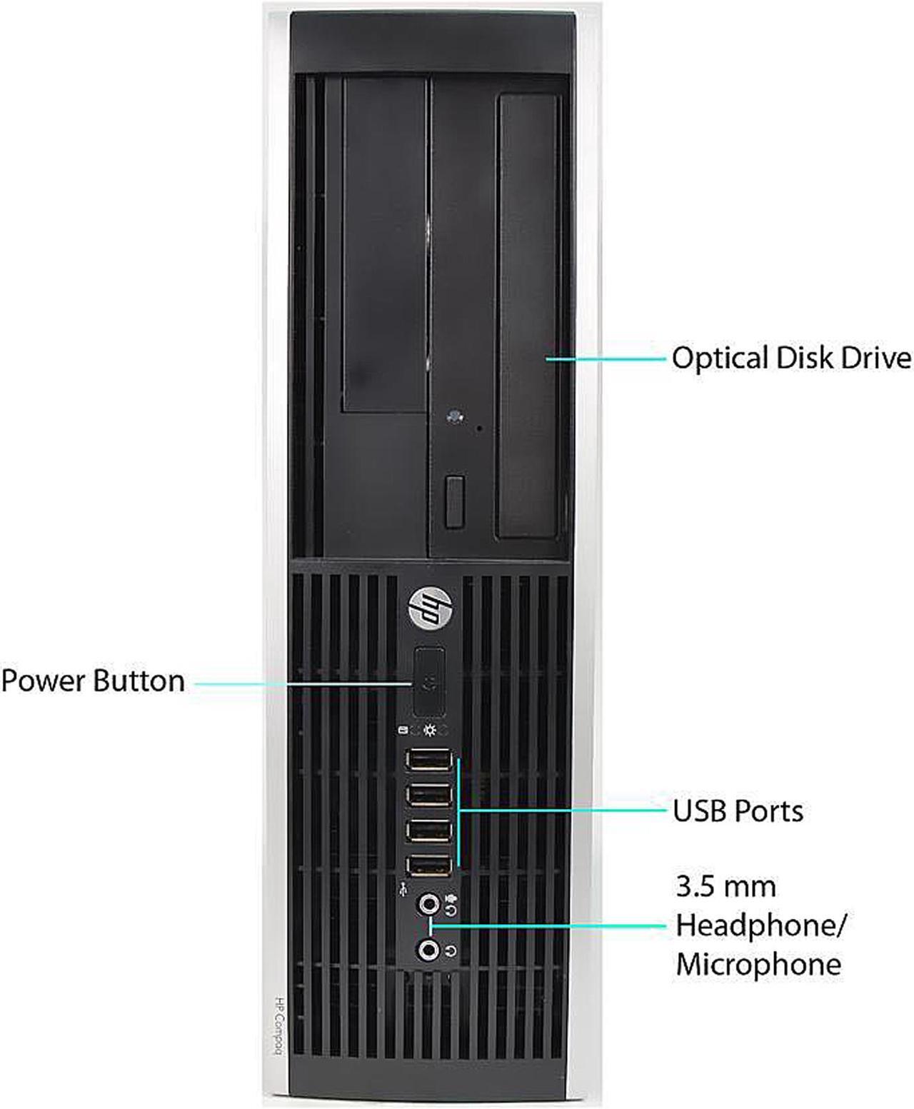 Main image of HP Desktop Computer Elite 8300 Intel Core i5-3470 8GB DDR3 500GB HDD 80GB SSD Intel HD Graphics 2500 Windows 7 Professional 64-bit