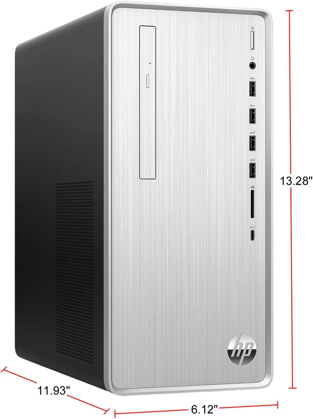 Alt view image 5 of 5 - HP Desktop Computer Pavilion TP01-0040 AMD Ryzen 5 3400G 12GB DDR4 512GB PCIe SSD AMD Radeon RX Vega 11 Windows 10 Home 64-bit