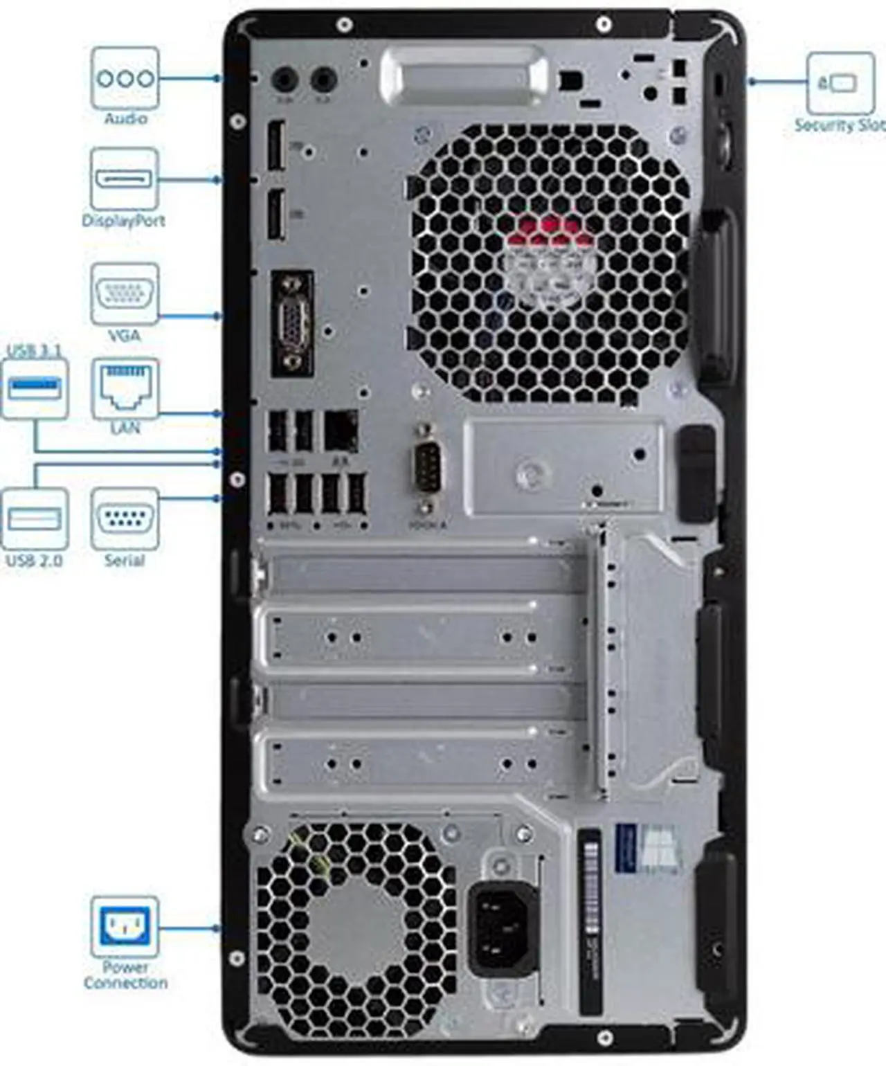 Alt view image 2 of 2 - HP Desktop Computer ProDesk 600 G3 Intel Core i5-6500 16GB DDR4 500GB HDD 256GB SSD Windows 10 Pro