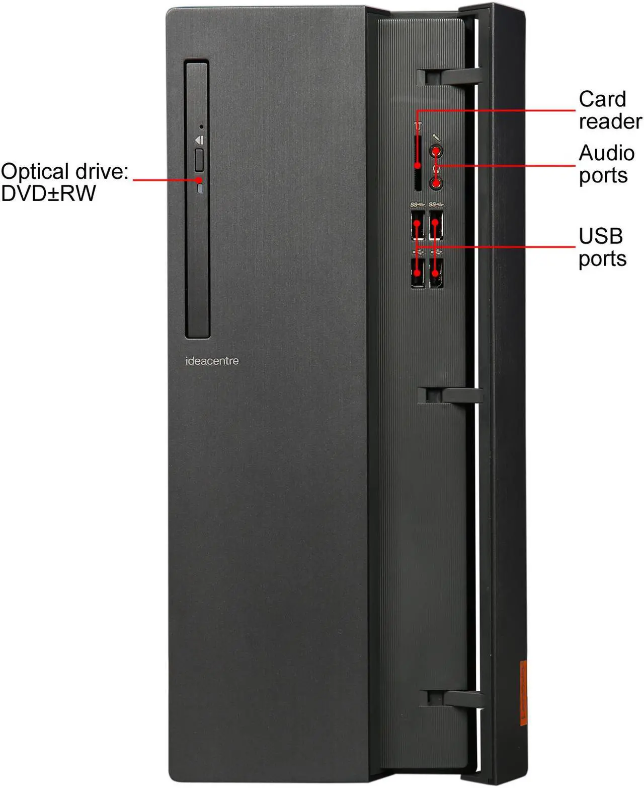 Alt view image 3 of 9 - Lenovo Desktop Computer IdeaCentre 510A-15ARR 90J0000PUS AMD Ryzen 3 2200G 8GB DDR4 1TB HDD AMD Radeon Vega 8 Windows 10 Home 64-bit