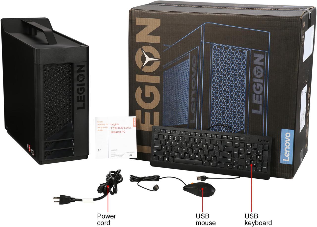 Alt view image 11 of 10 - Lenovo Gaming Desktop Legion T530-28APR 90JY0016US AMD Ryzen 5 2400G 8GB DDR4 1TB HDD AMD Radeon RX 570 Windows 10 Home 64-Bit