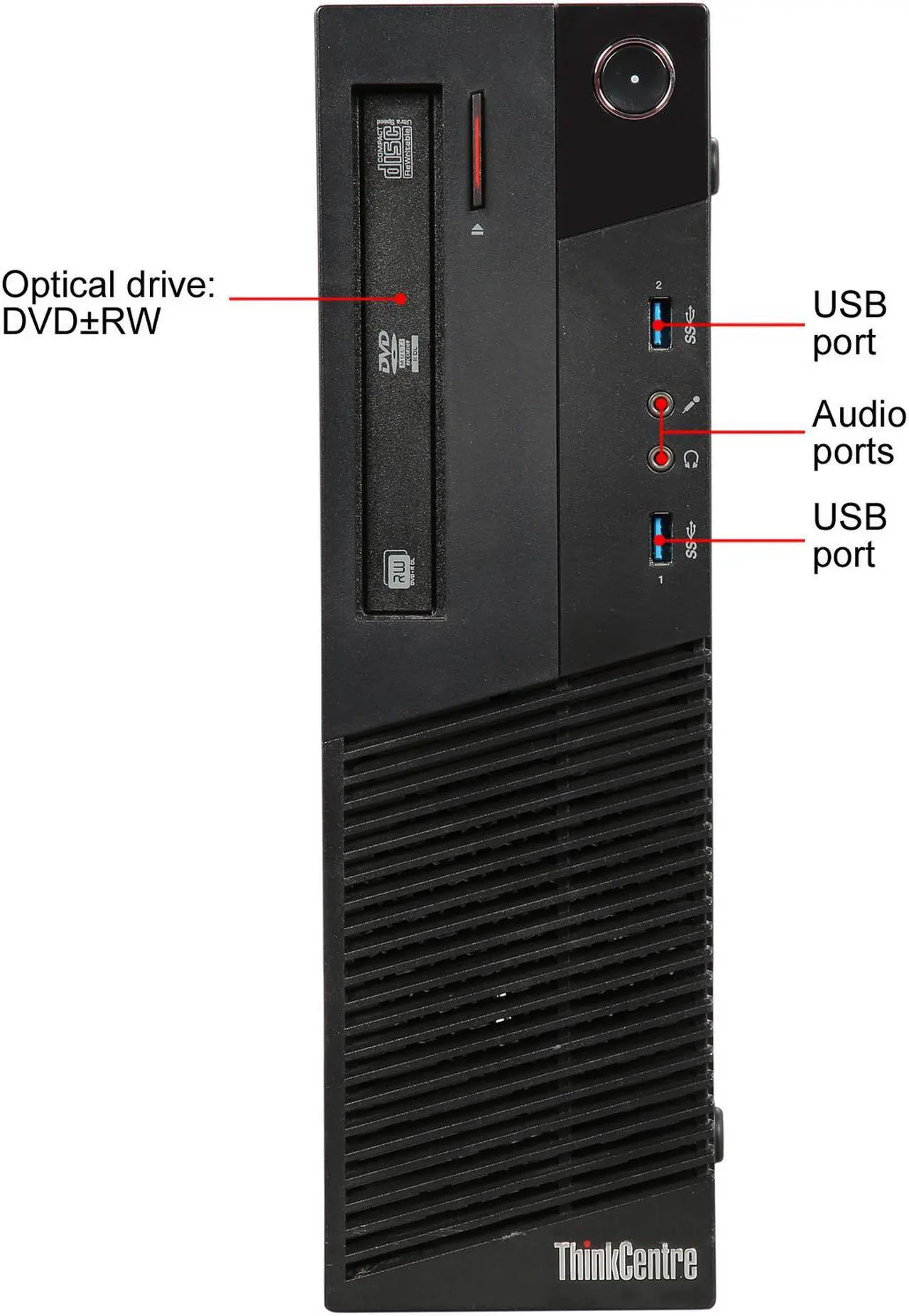 Alt view image 3 of 7 - Lenovo Grade A Desktop Computer ThinkCentre M93P Intel Core i5-4570 16GB DDR3 240GB SSD Intel HD Graphics 4600 Windows 10 Pro 64-bit