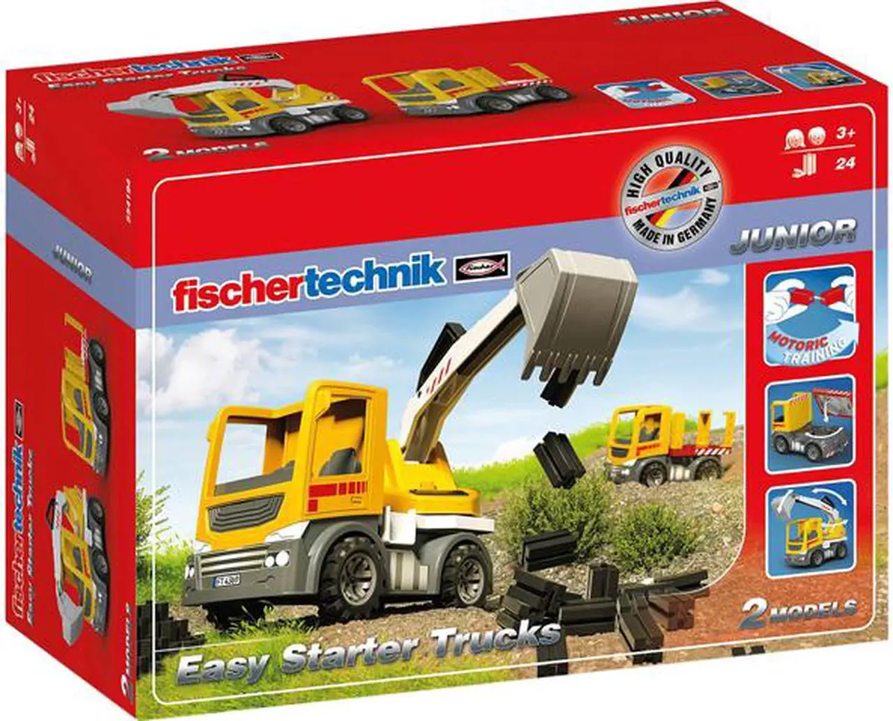 Main image of Fischertechnik JUNIOR Easy Starter Trucks Construction Set and Educational Toy - Intro to Engineering and STEM Learning