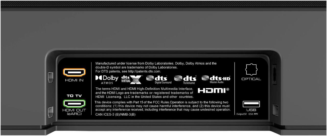 Alt view image 10 of 11 - VIZIO M512a-H6 M-Series 5.1.2 Home Theater Sound Bar with Dolby Atmos® and DTS:X