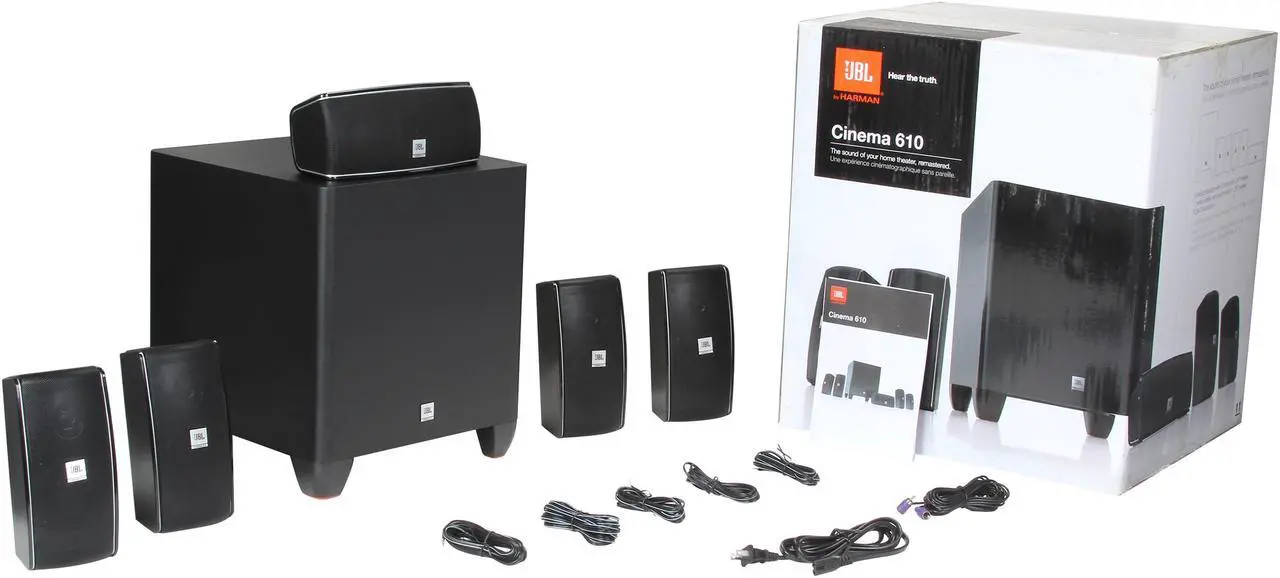 Alt view image 14 of 14 - JBL Cinema 610 5.1 CH Home Theater Speakers System with Powered Subwoofer and Dedicated Center Speaker
