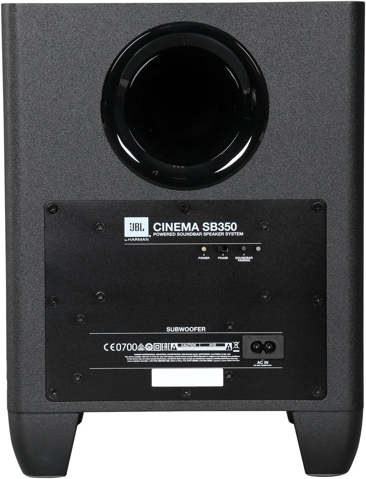 Alt view image 10 of 12 - JBL Cinema SB 350 2.1 Soundbar with Wireless Subwoofer