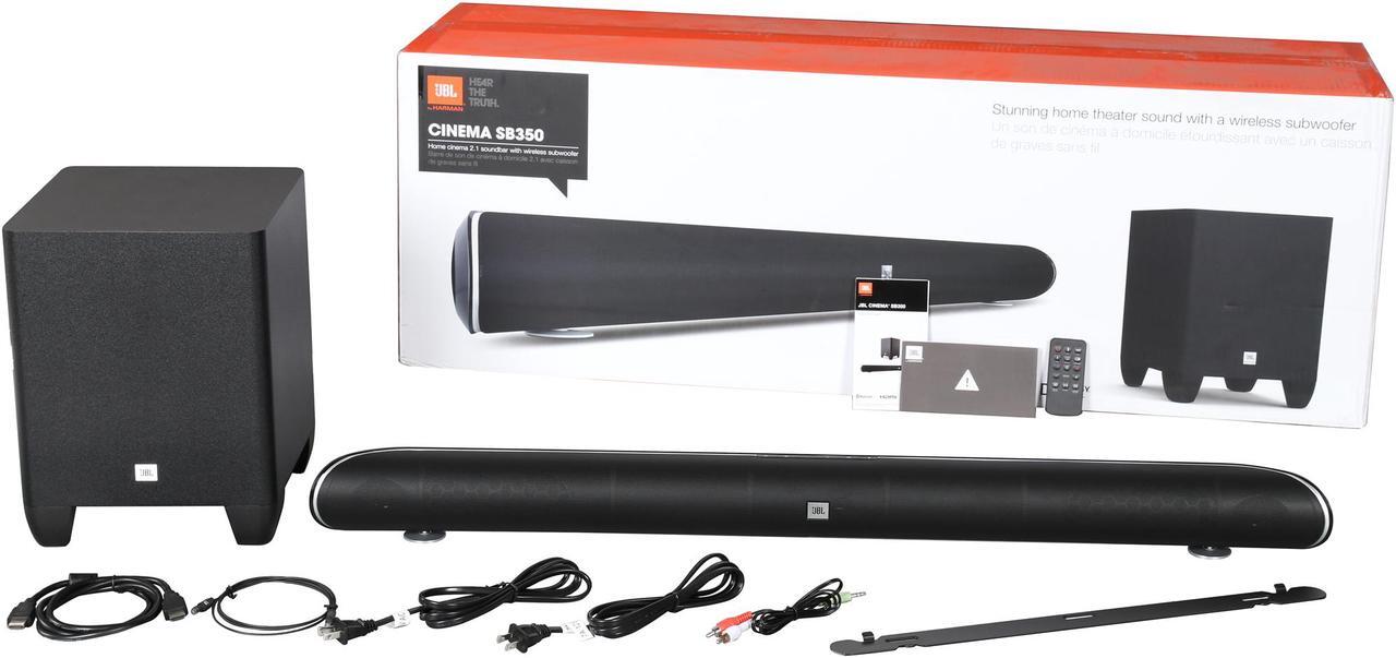 Alt view image 12 of 12 - JBL Cinema SB 350 2.1 Soundbar with Wireless Subwoofer