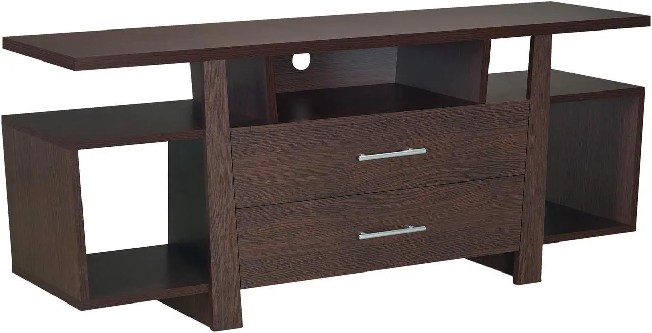 Alt view image 2 of 6 - Furniture of America Lolo Modern Wood 59-Inch TV Stand in Espresso