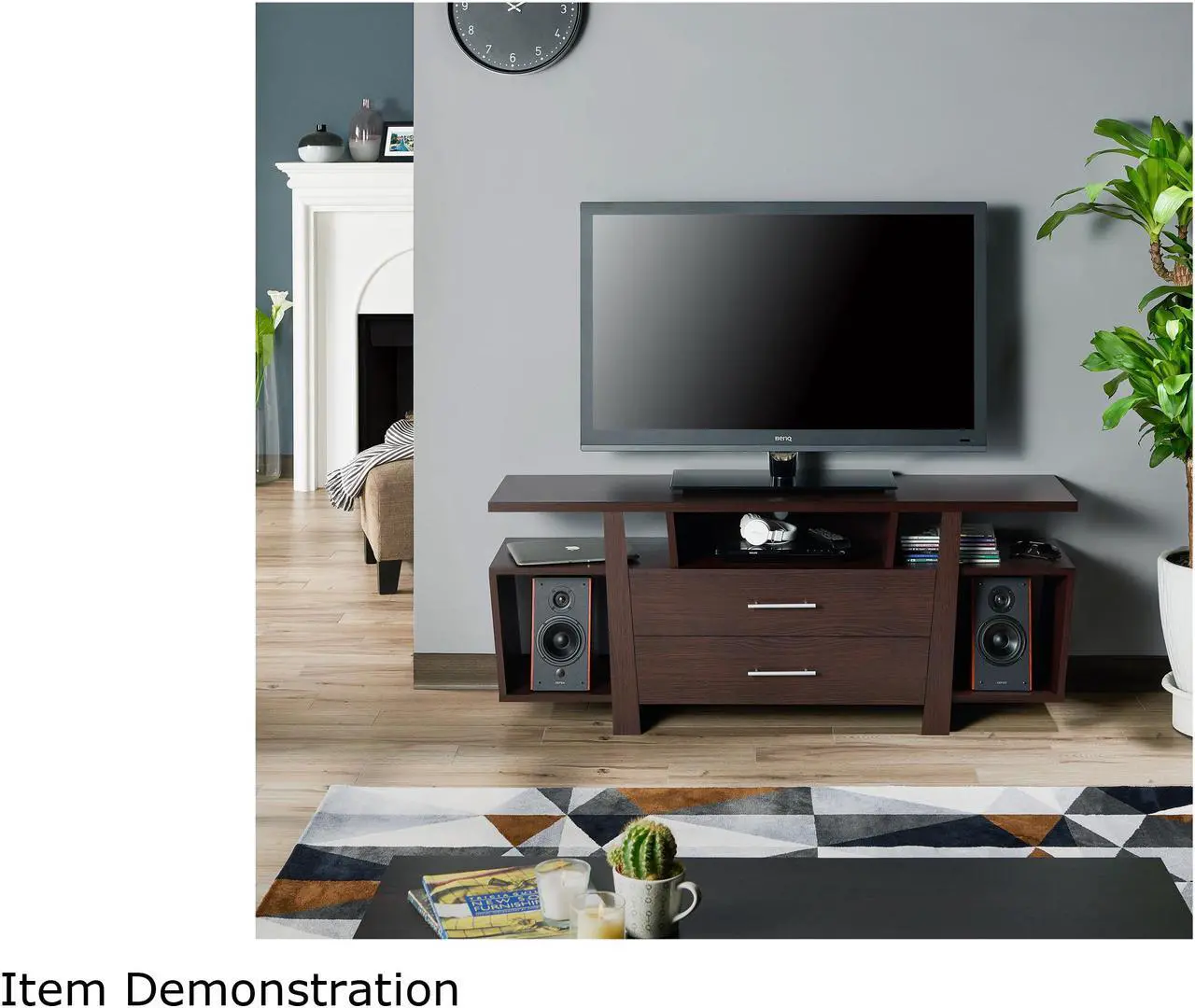 Alt view image 4 of 6 - Furniture of America Lolo Modern Wood 59-Inch TV Stand in Espresso