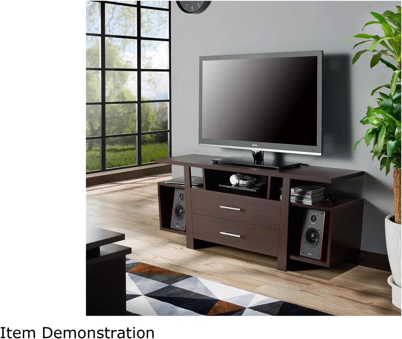 Alt view image 5 of 6 - Furniture of America Lolo Modern Wood 59-Inch TV Stand in Espresso