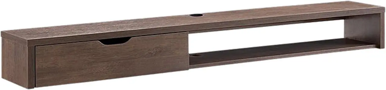 Main image of Furniture of America Walnut Oak Johnson Wood Floating TV Stand with Storage