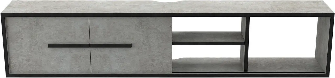 Main image of Furniture of America Evermore Modern Wood Floating 60" TV Stand in Cement