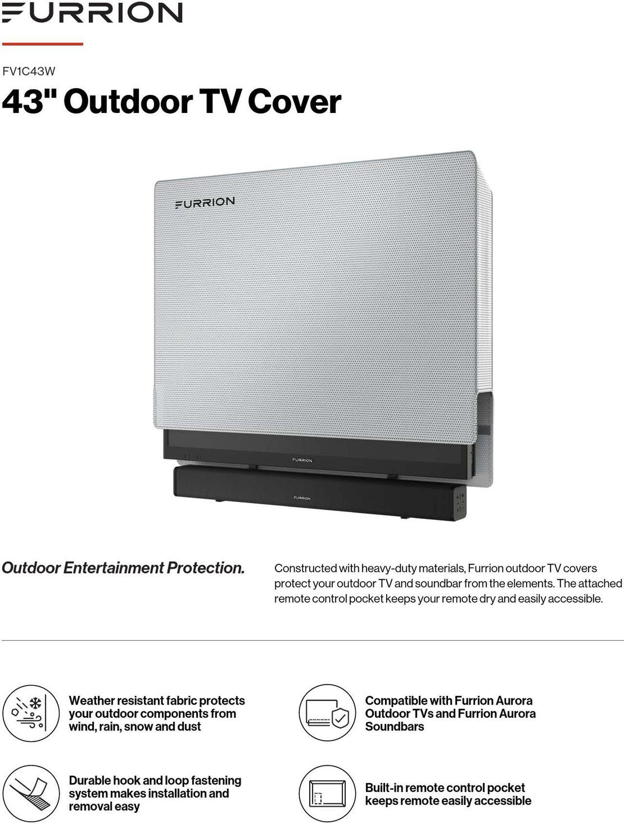 Alt view image 2 of 2 - Furrion FV1C43W 43" Outdoor TV Cover - 2022