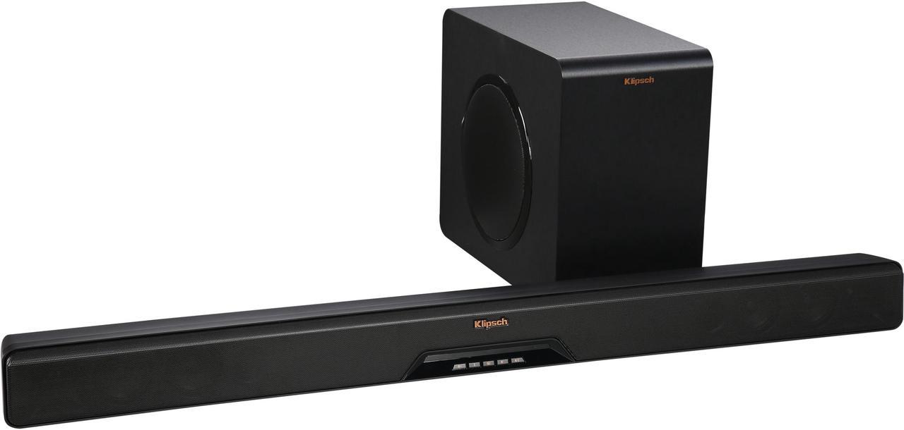 Klipsch RSB-14 2.1 Channel 2-way channel sound bar with 8" subwoofer, Black