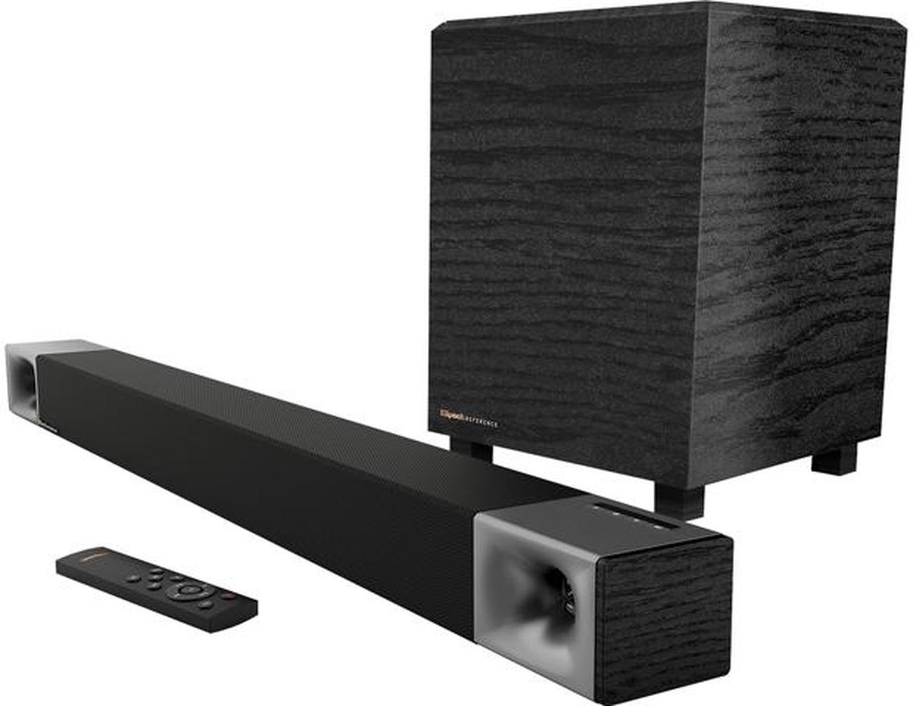 Klipsch Cinema 400 2.1 Sound Bar System with Wireless Pre-Paired 8" Subwoofer - Black