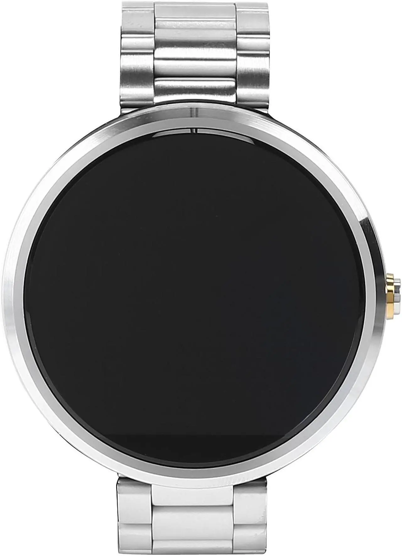 Alt view image 3 of 8 - Motorola Moto 360, Light Finish Case, Light Metal 18mm Band