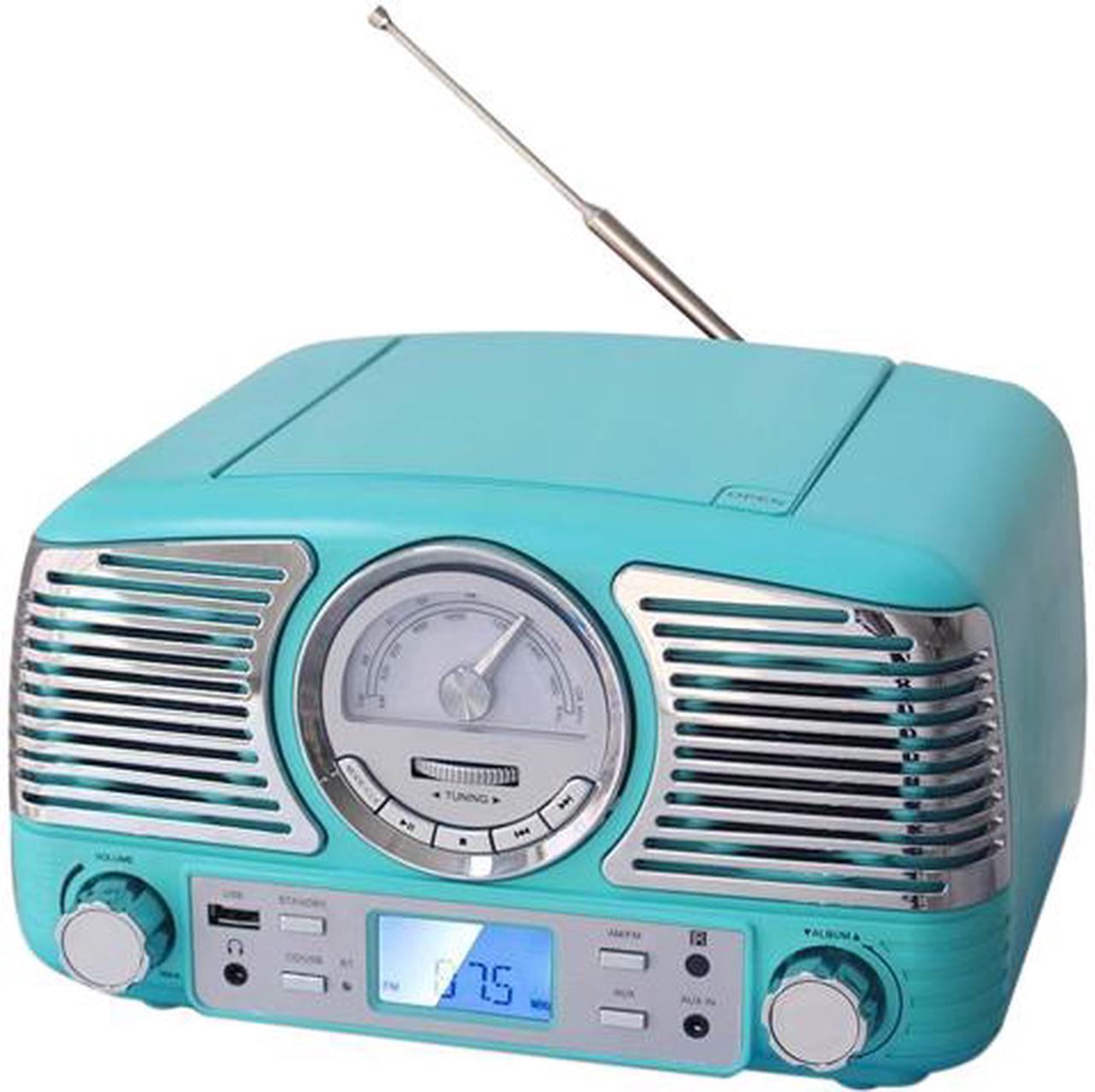 Main image of Techplay Nastolgic Portable CD Player with Bluetooth QT62BT-BLUE