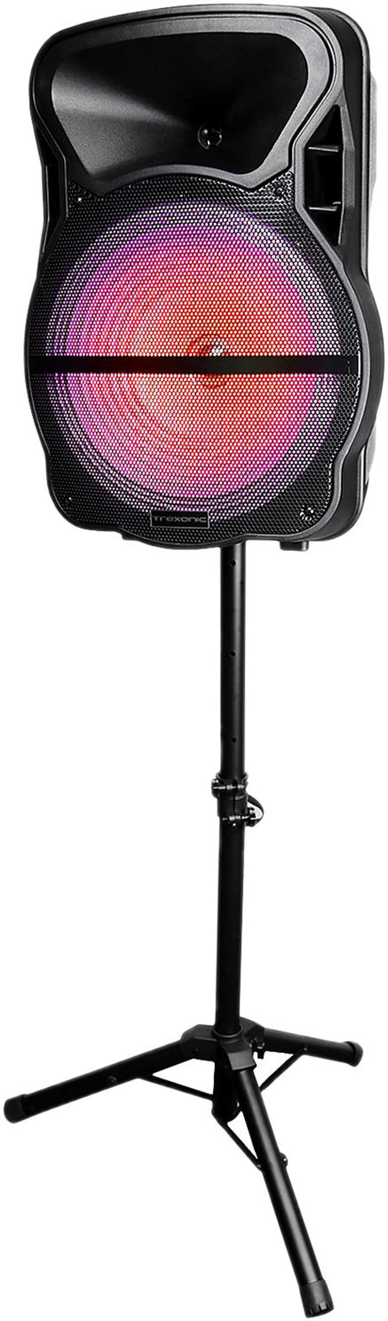 Alt view image 6 of 7 - Trexonic TRX-15D Combination 15 Inch Bluetooth Portable Speaker and Tripod Stand