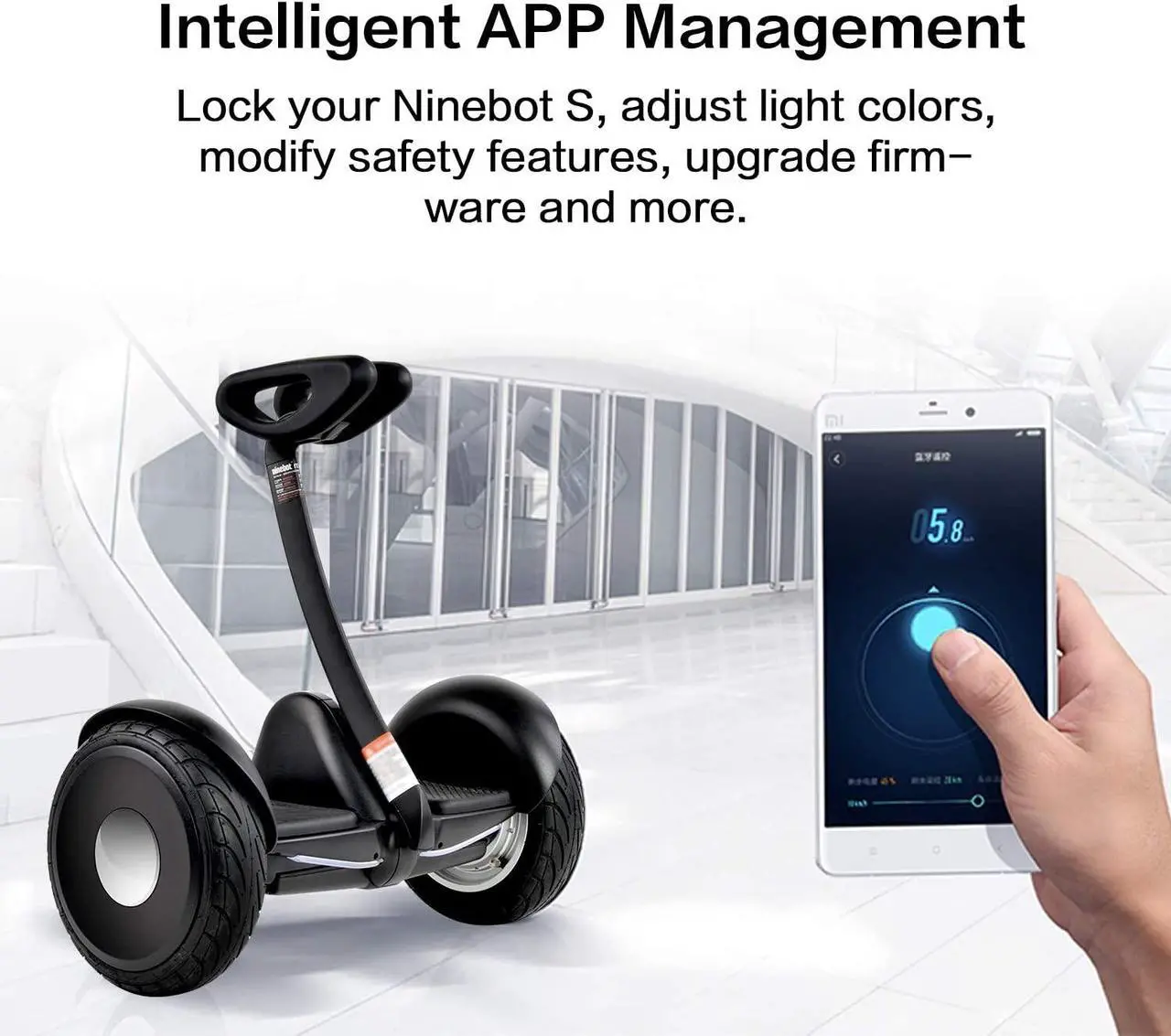 Alt view image 5 of 8 - Segway Ninebot S Smart Self Balancing Transporter by Segway - Pro Hoverboard for Adults & Kids - Dual 400W Motors UL2272 Certified