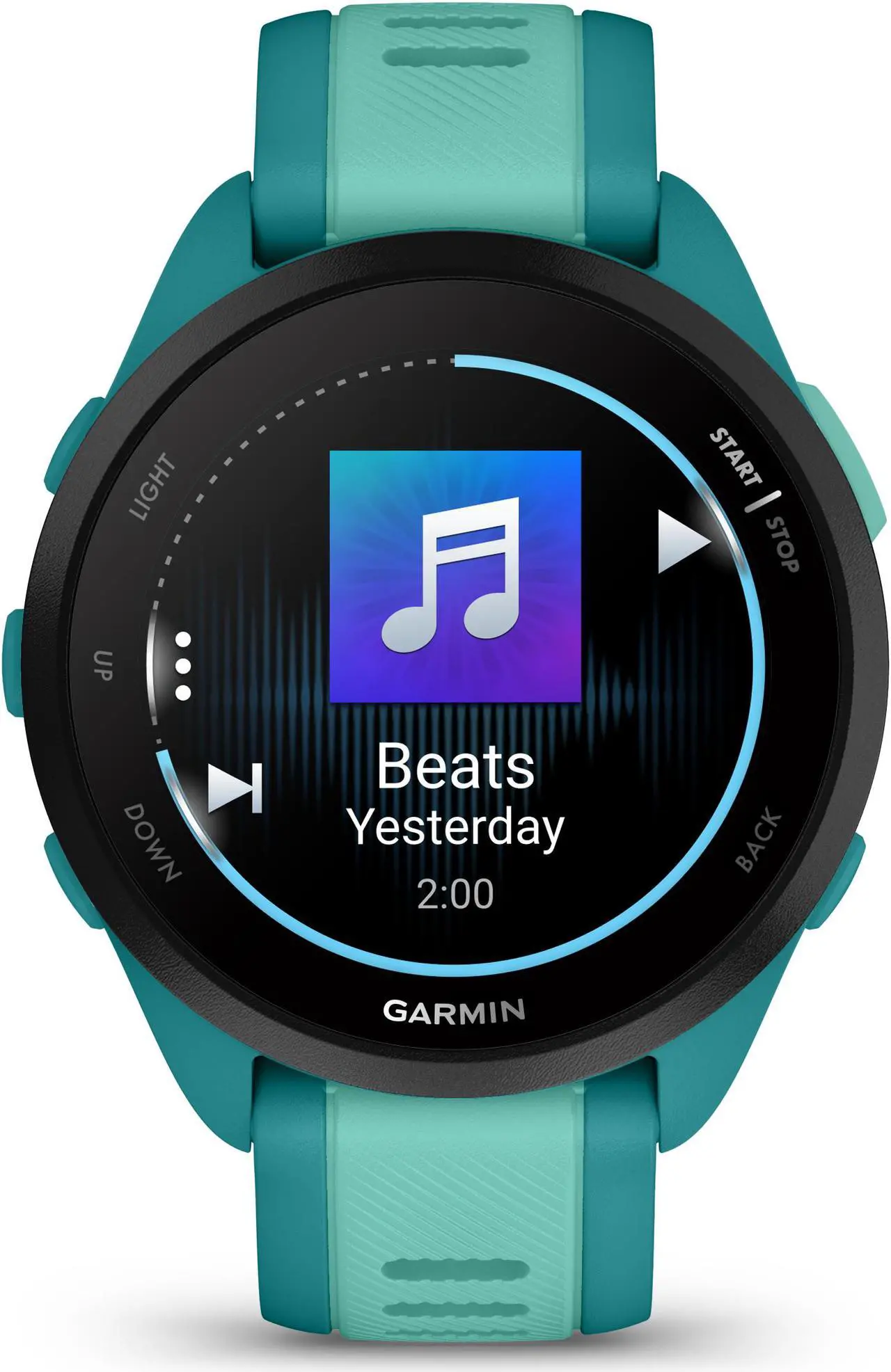Alt view image 2 of 4 - Garmin Forerunner 165 Music, Turquoise/Aqua | GPS Running Smart Watch 010-02863-32