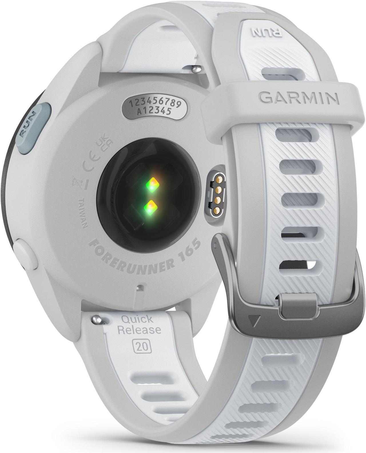 Alt view image 4 of 4 - Garmin Forerunner 165 Music, Mist Grey/Whitestone | GPS Running Smart Watch 010-02863-31