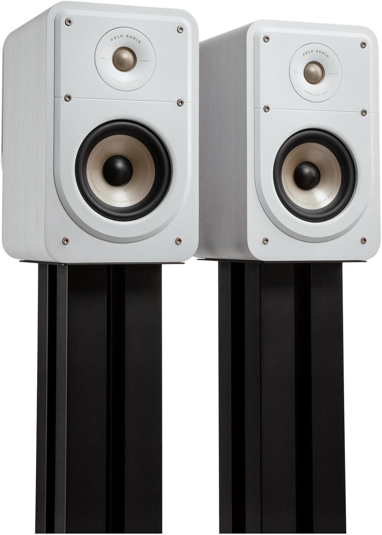 Alt view image 6 of 10 - Polk Small Bookshelf HiFi Home Theater Speaker ES15 White