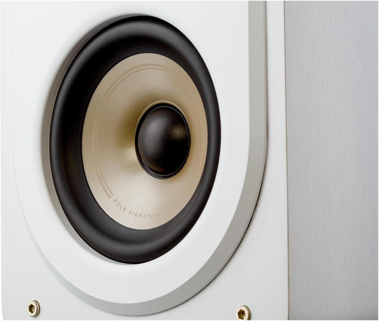 Alt view image 8 of 10 - Polk Small Bookshelf HiFi Home Theater Speaker ES15 White