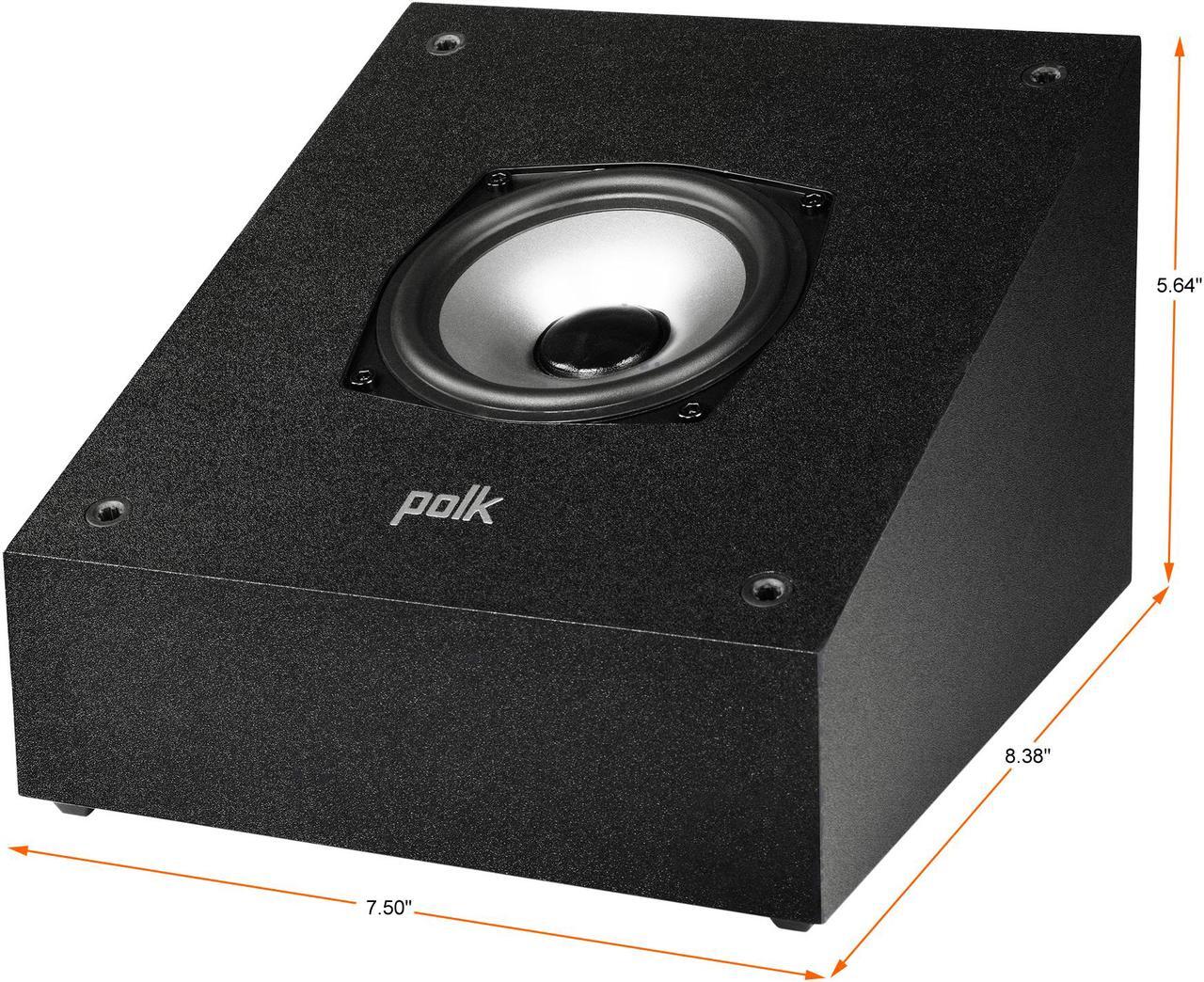 Alt view image 4 of 10 - Polk Audio Monitor XT90 Height Speaker pair for Dolby Atmos / DTS:X - Black