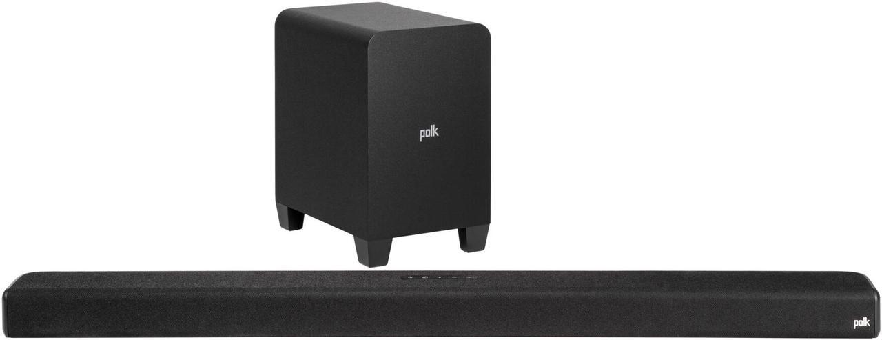 Alt view image 2 of 10 - Polk Audio - Signa S4 Ultra-Slim TV Sound Bar with Wireless Subwoofer, Dolby Atmos 3D Surround Sound, Works with 8K, 4K & HD TVs - Black