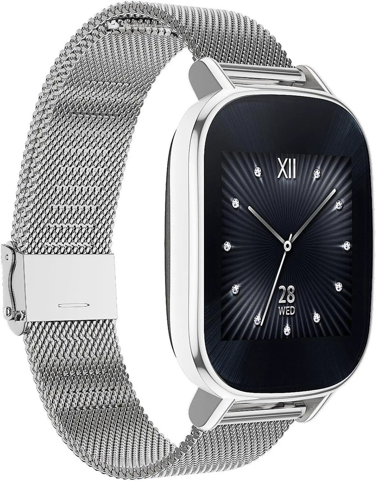 Alt view image 3 of 8 - ASUS WI502Q-SM-SR ZenWatch 2 Android Wear Smartwatch - Metal Strap Metal Silver