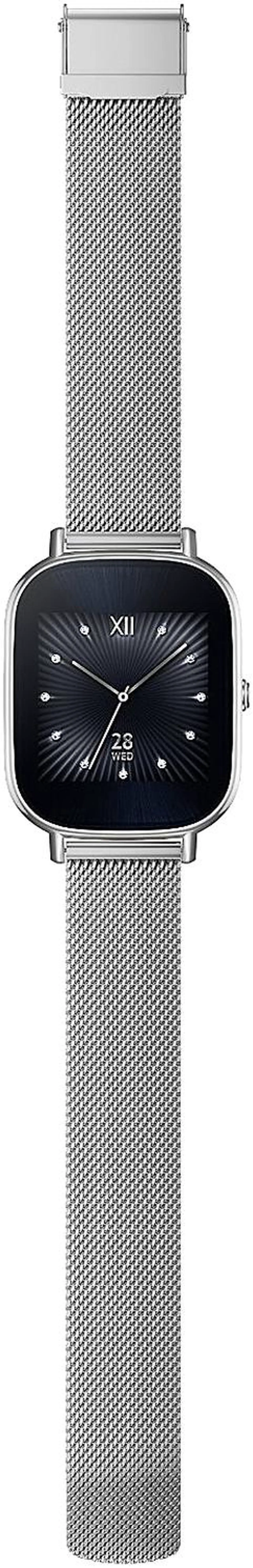 Alt view image 7 of 8 - ASUS WI502Q-SM-SR ZenWatch 2 Android Wear Smartwatch - Metal Strap Metal Silver