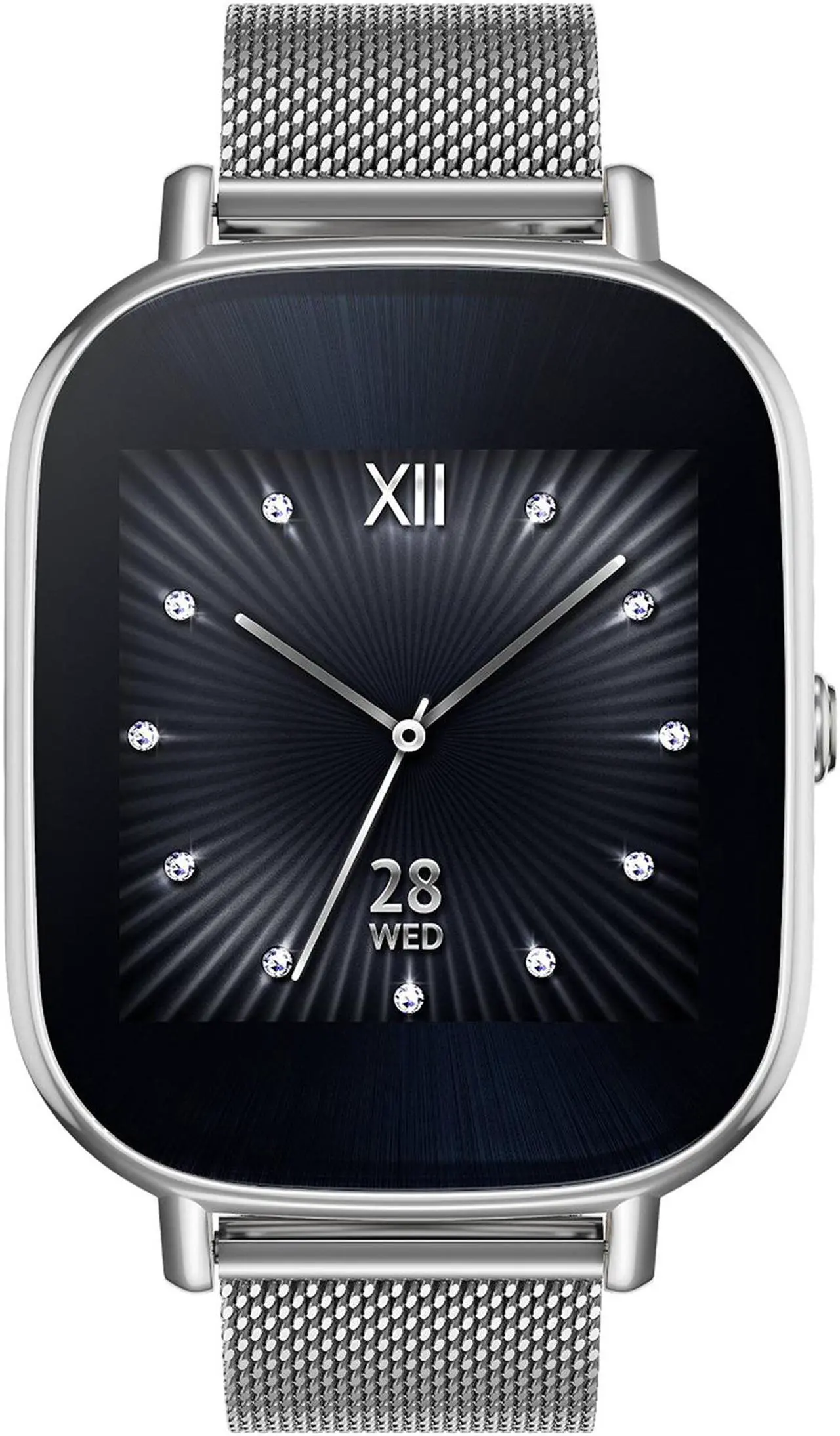 Alt view image 2 of 8 - ASUS WI502Q-SM-SR ZenWatch 2 Android Wear Smartwatch - Metal Strap Metal Silver