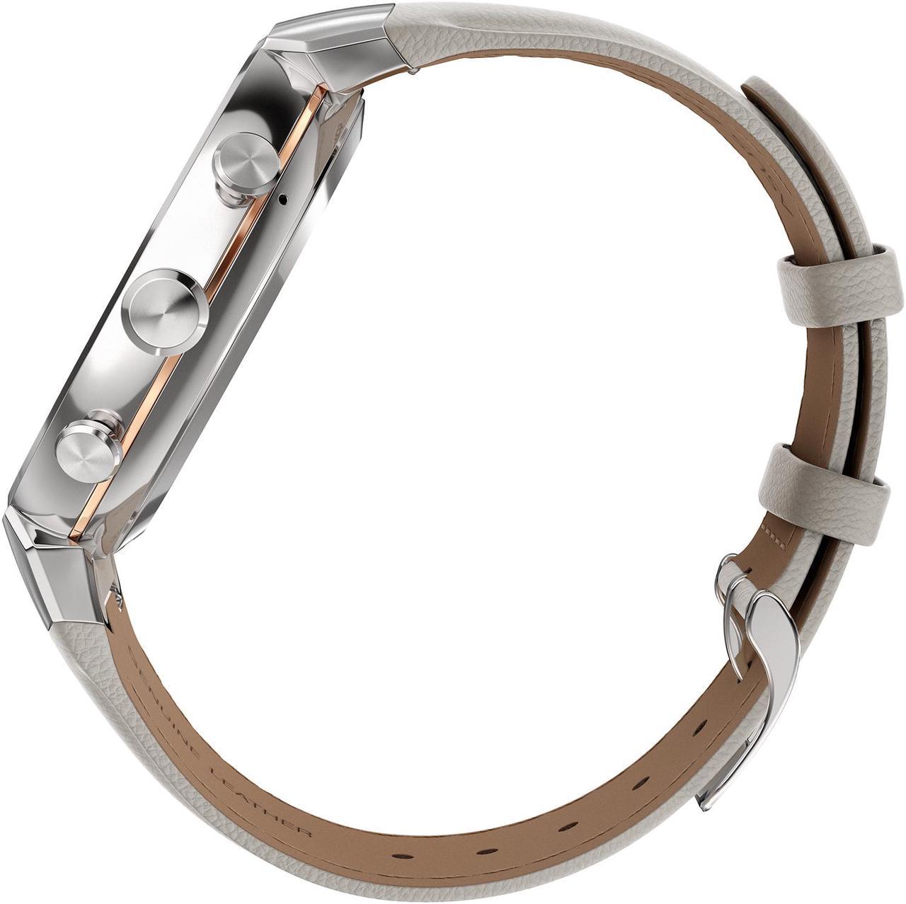 Alt view image 11 of 12 - ASUS ZenWatch 3 Android Wear Smartwatch with Quick Charge & Silver Case, Beige Leather Strap (WI503Q-SL-BG) US Warranty