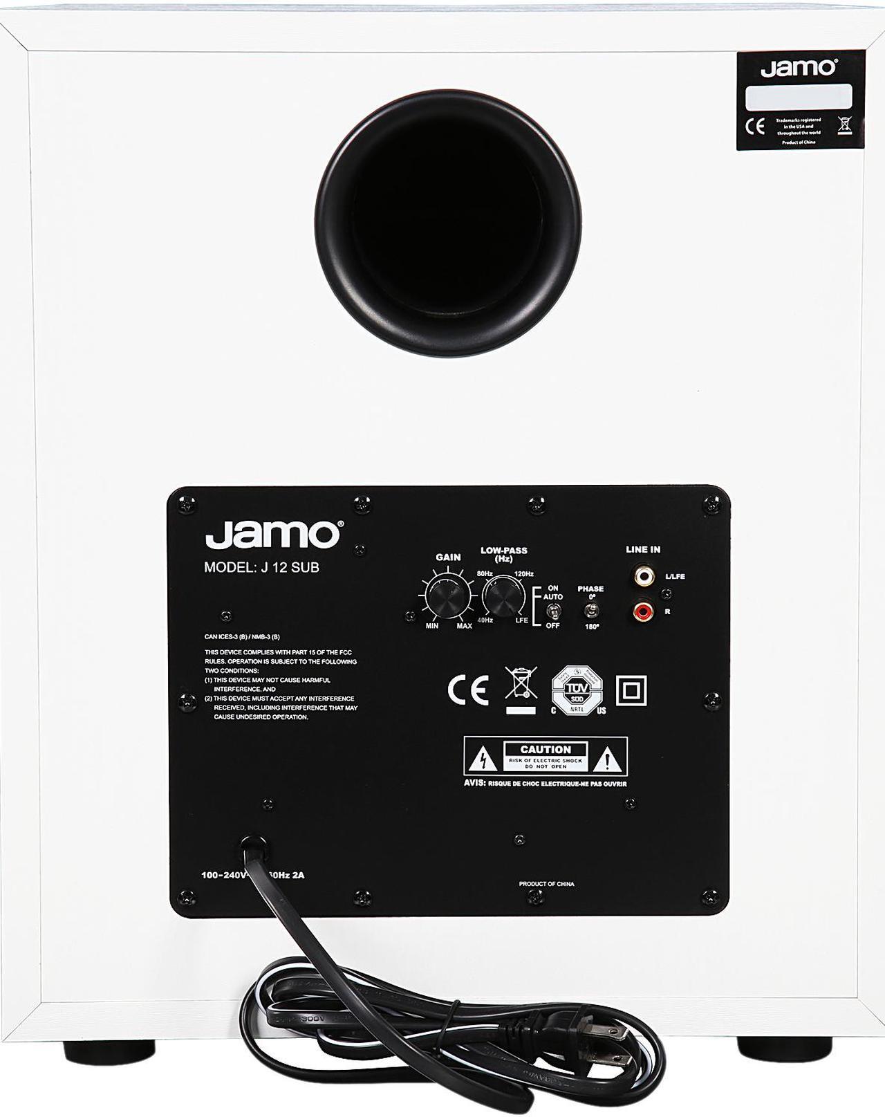 Alt view image 6 of 6 - Jamo J12 12" Front Firing High Performance Subwoofer, White