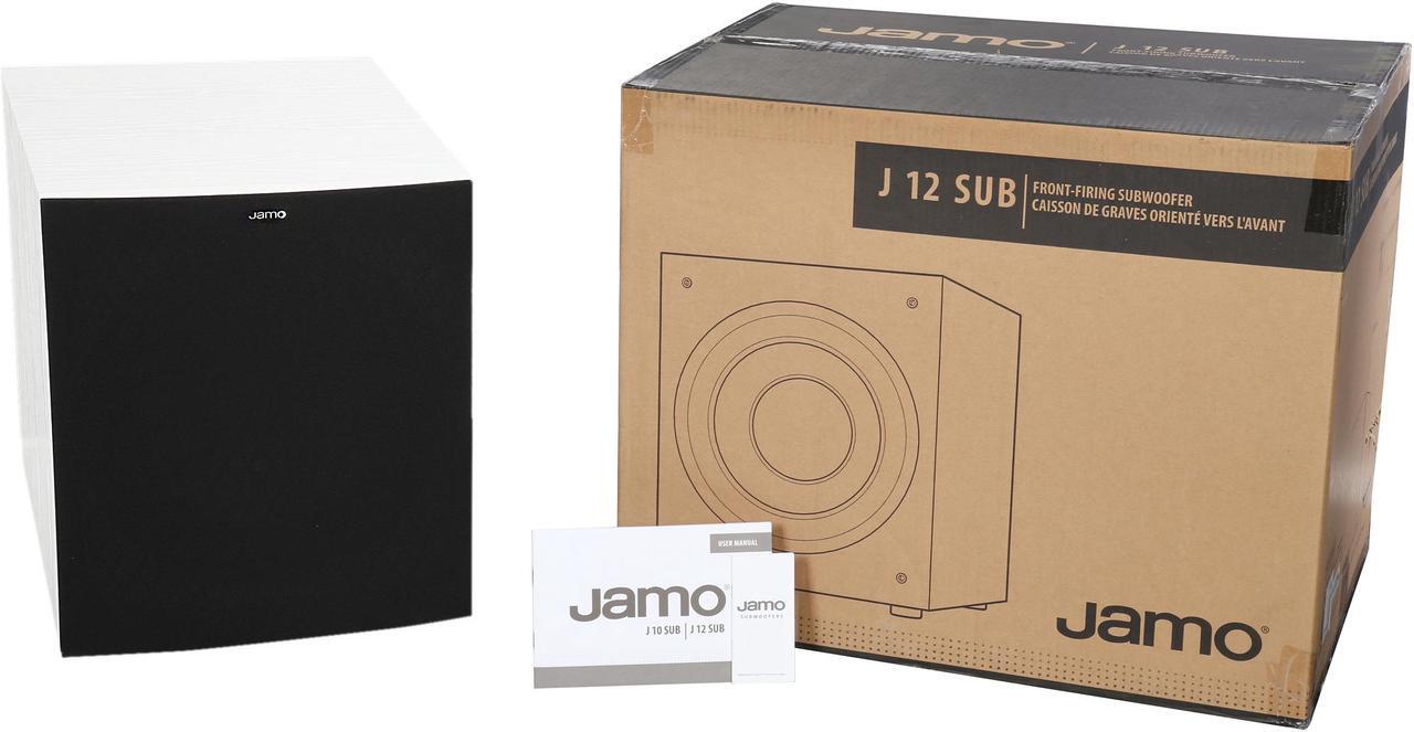 Alt view image 7 of 6 - Jamo J12 12" Front Firing High Performance Subwoofer, White
