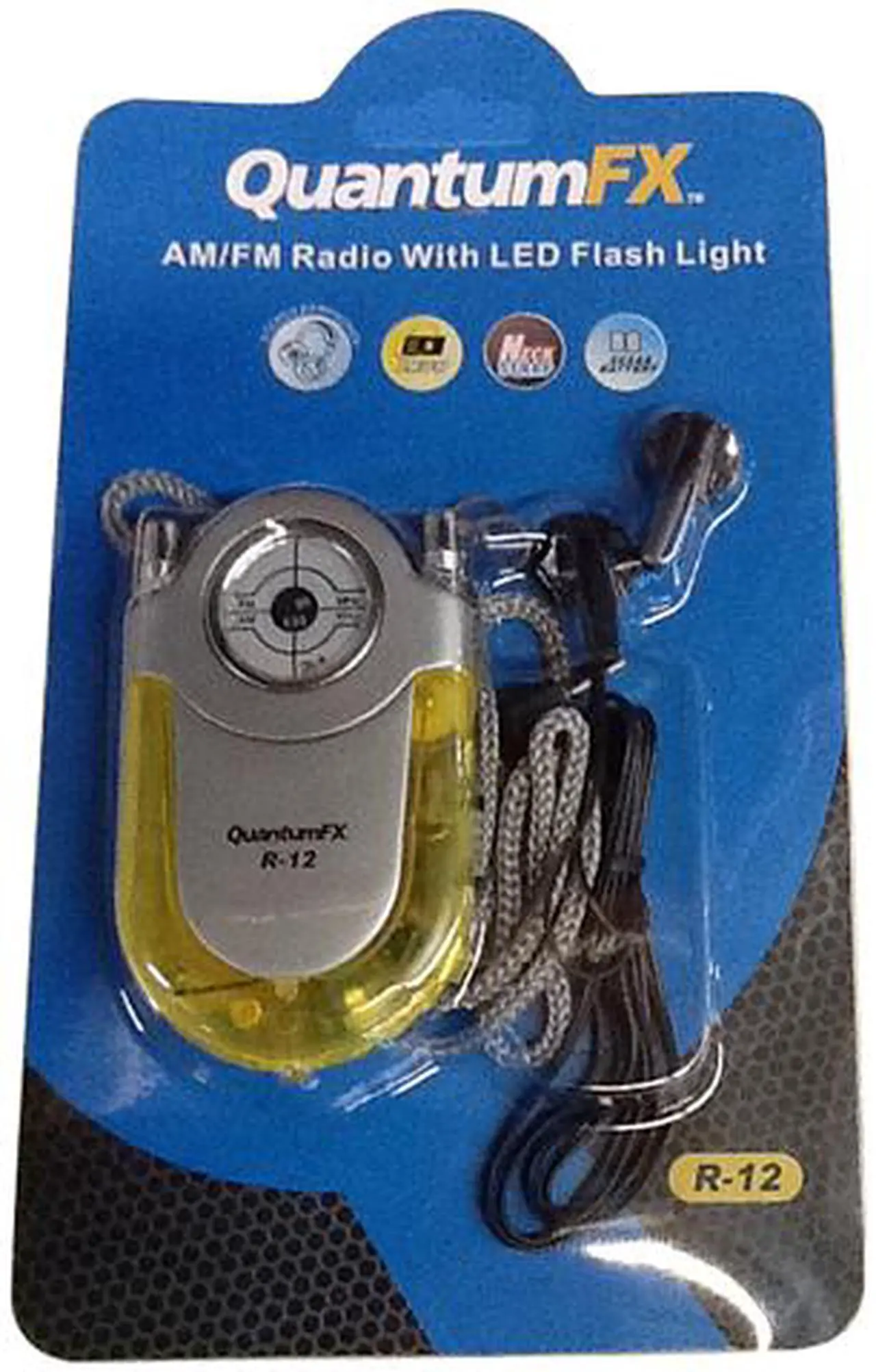 Main image of Quantamfx AM FM Radio Neck Strap R12 YELLOW