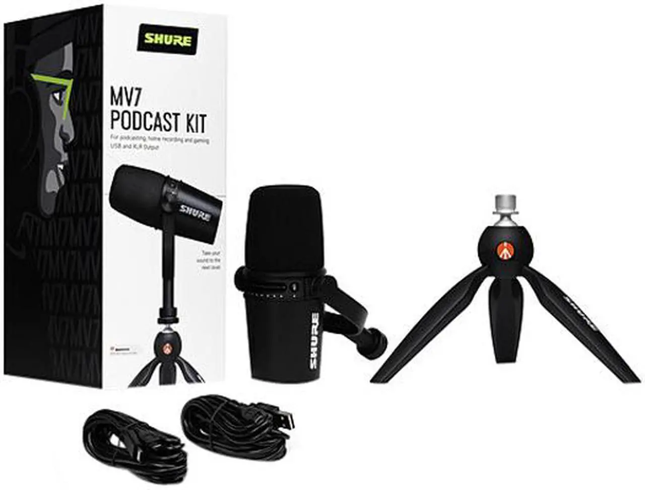 Alt view image 5 of 5 - Shure MV7 USB Microphone with Manfrotto Pixi Mini Tripod Bundle - MV7-K-BNDL