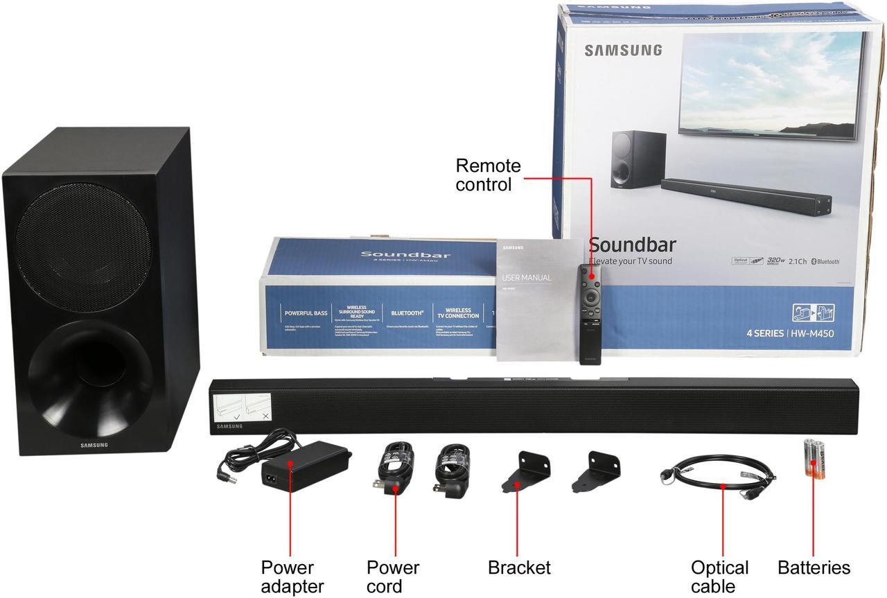 Alt view image 11 of 11 - Samsung HW-M450/ZA 320W 2.1 Ch Soundbar with Wireless Subwoofer