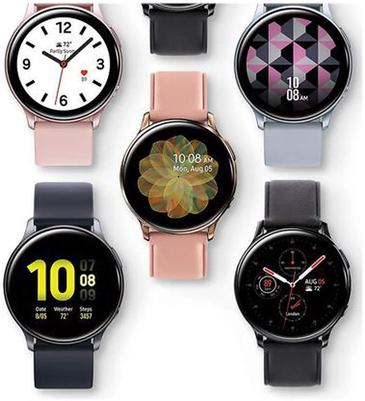 Alt view image 7 of 13 - Samsung Galaxy Watch Active 2 (40mm, GPS, Bluetooth) Smart Watch with Advanced Health Monitoring, Fitness Tracking, and Long Lasting Battery - Pink Gold