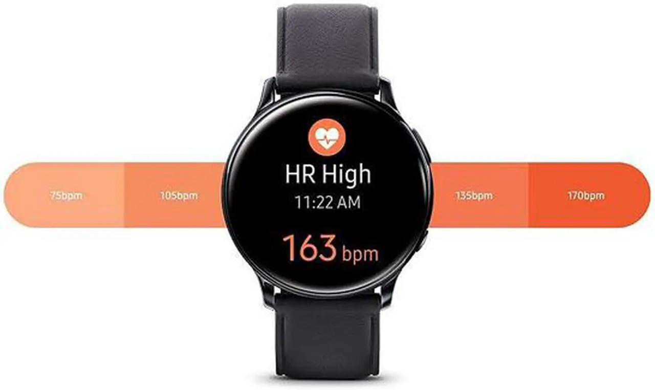 Alt view image 9 of 13 - Samsung Galaxy Watch Active 2 (40mm, GPS, Bluetooth) Smart Watch with Advanced Health Monitoring, Fitness Tracking, and Long Lasting Battery - Pink Gold