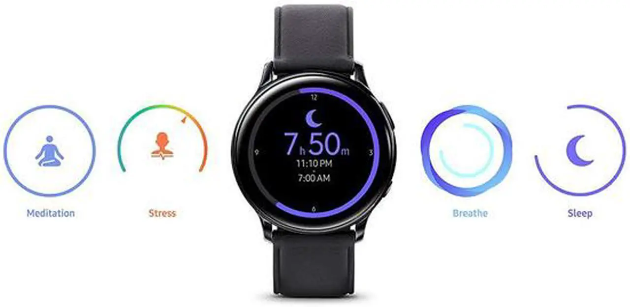 Alt view image 10 of 13 - Samsung Galaxy Watch Active 2 (40mm, GPS, Bluetooth) Smart Watch with Advanced Health Monitoring, Fitness Tracking, and Long Lasting Battery - Pink Gold