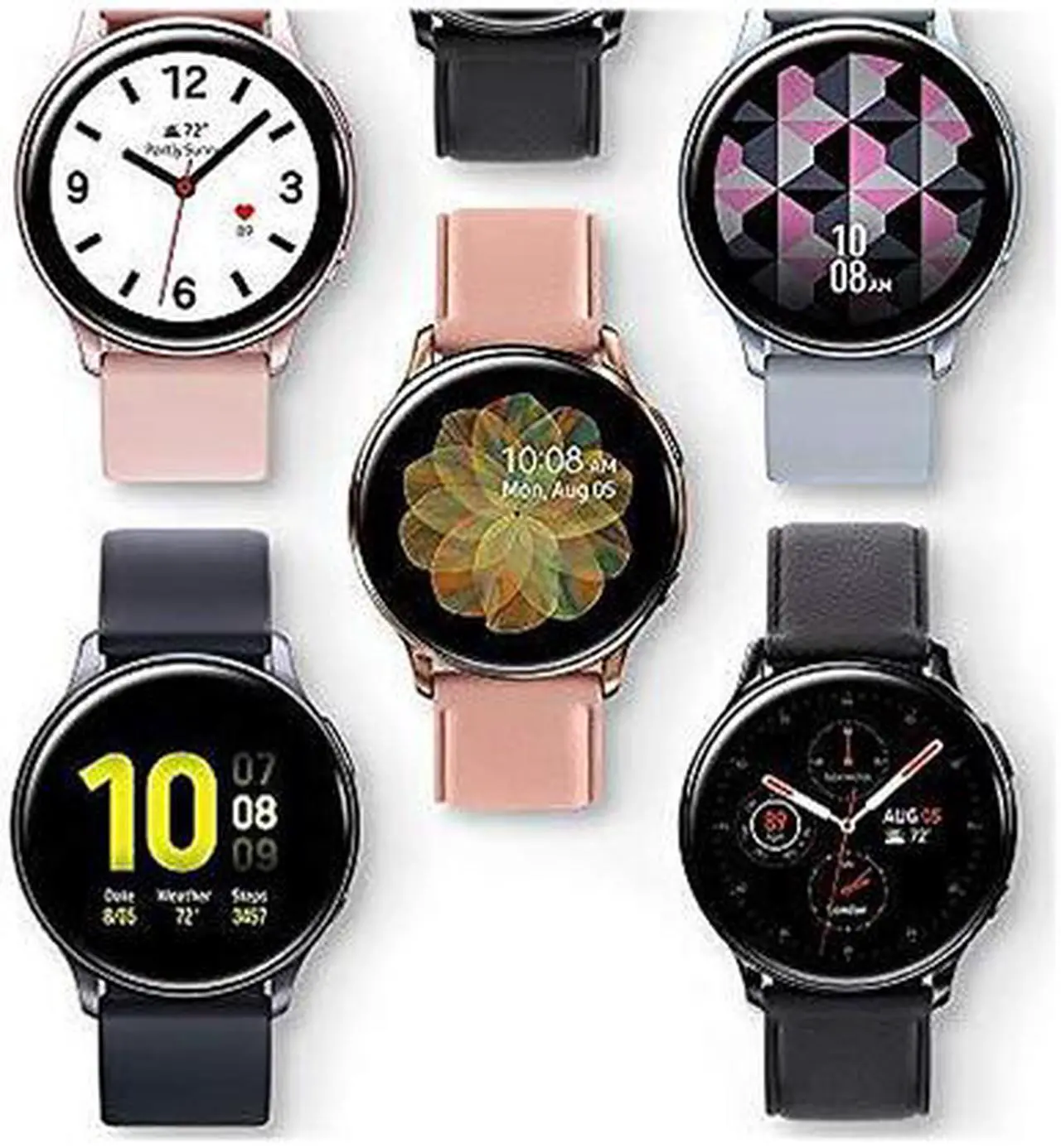 Alt view image 13 of 13 - Samsung Galaxy Watch Active 2 (40mm, GPS, Bluetooth) Smart Watch with Advanced Health Monitoring, Fitness Tracking, and Long Lasting Battery - Pink Gold