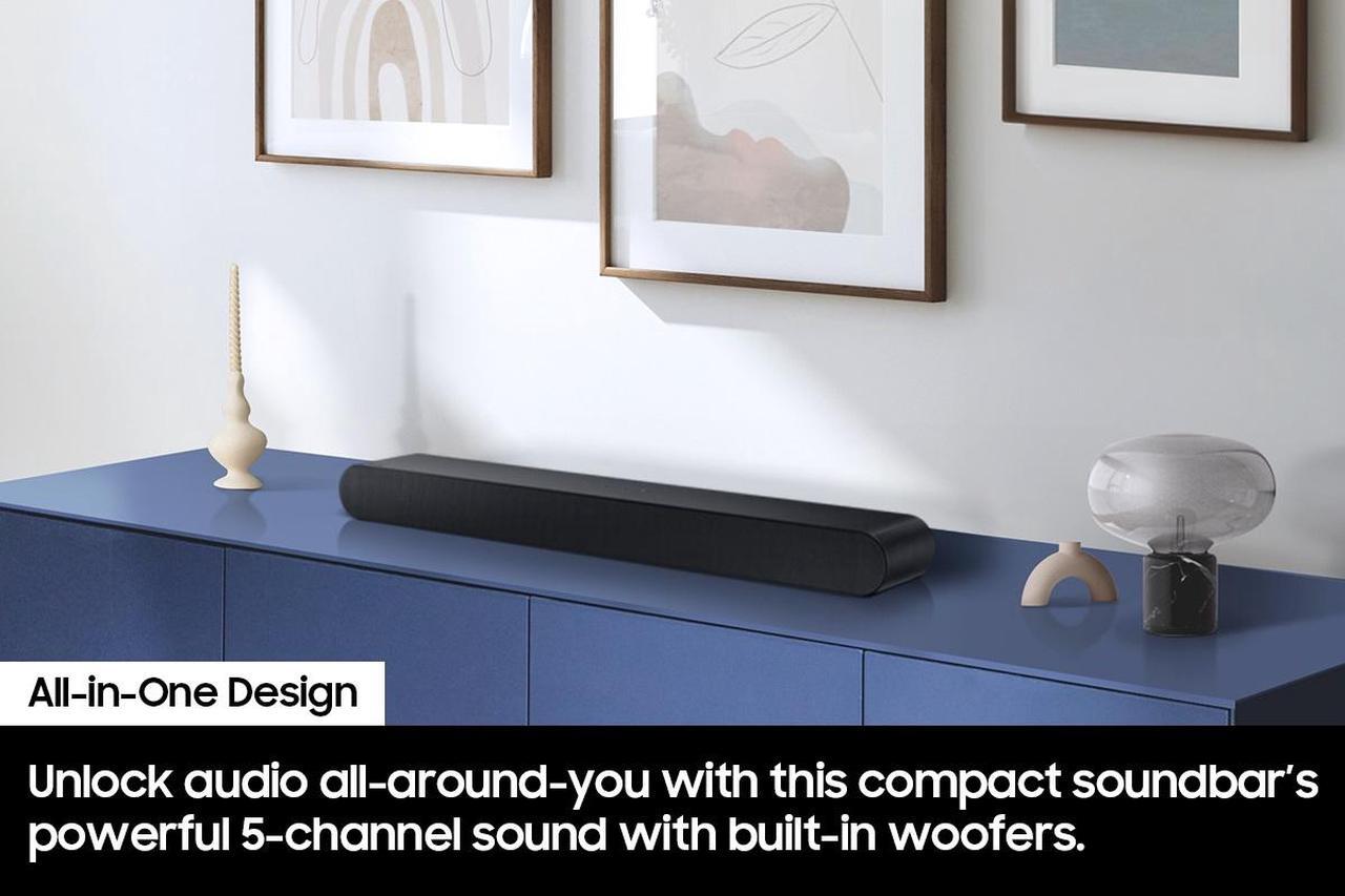 Alt view image 4 of 7 - Samsung S-series All-in-one 5.0ch. Wireless Dolby ATMOS Soundbar w/ Q-Symphony (HW-S60D/ZA)
