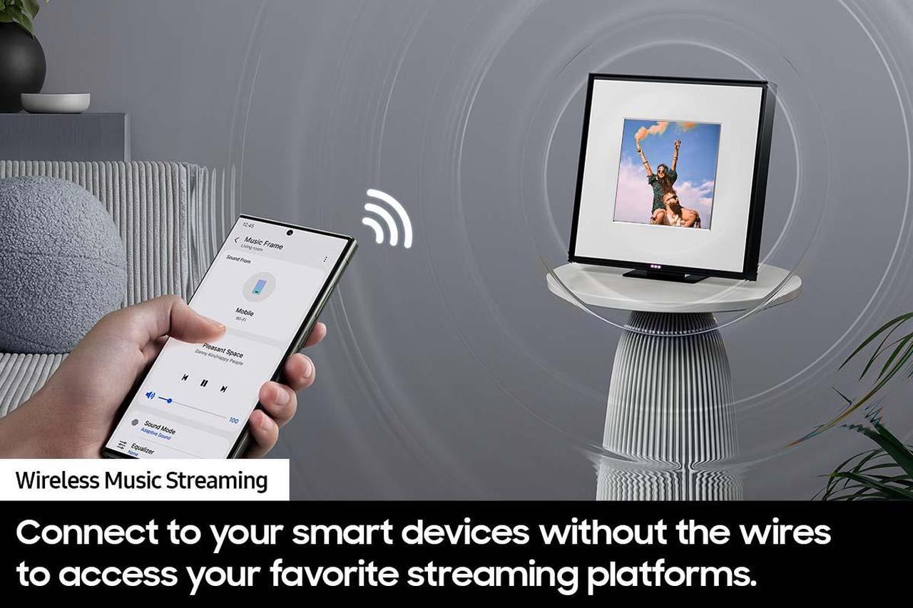 Alt view image 3 of 10 - Samsung Innovative photo frame music speaker w/Q-Symphony (HW-LS60D/ZA)