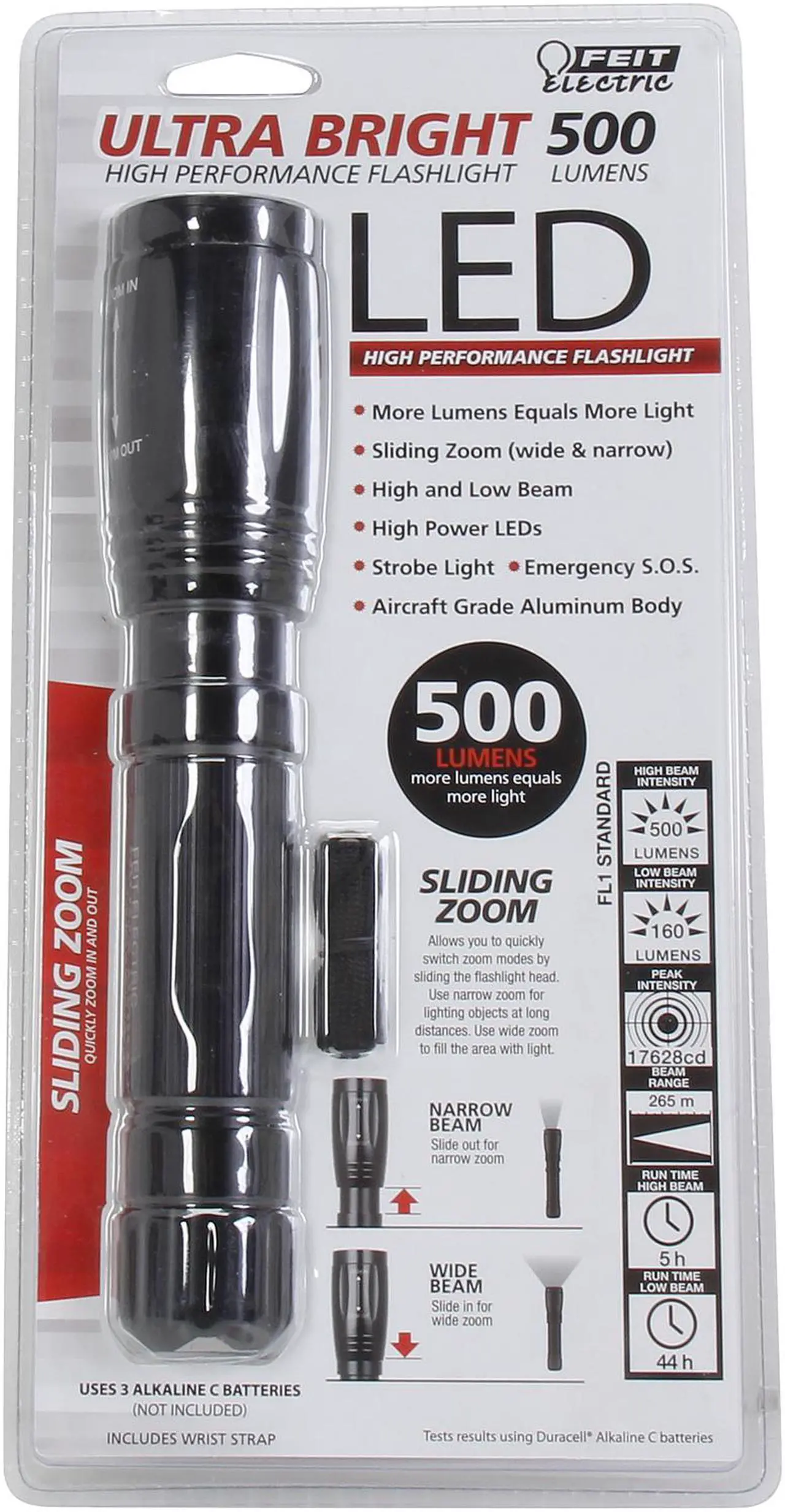 Alt view image 6 of 6 - Feit Electric 72328 LED Flashlight 500 Lumens