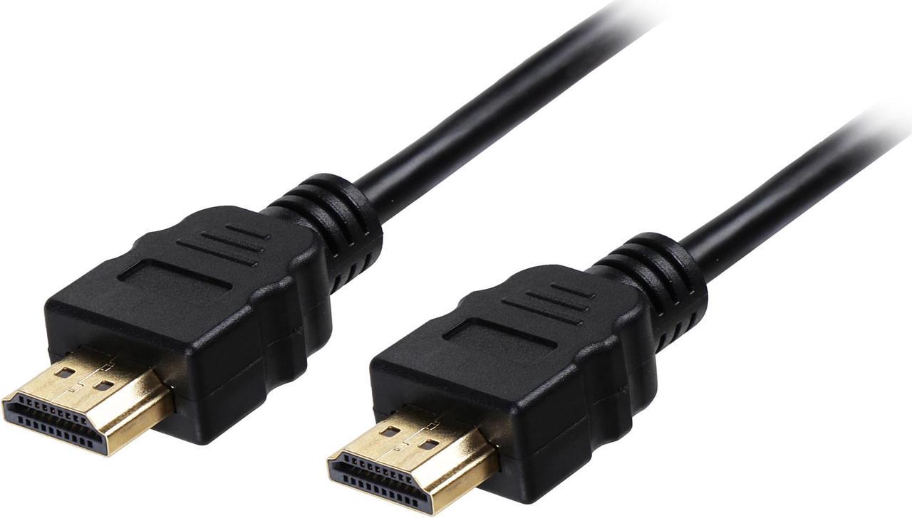 Link Depot HS-6-2P 6 ft. Black HDMI High Speed Cable with Ethernet - Type A to Type A Male to Male - 2-pack