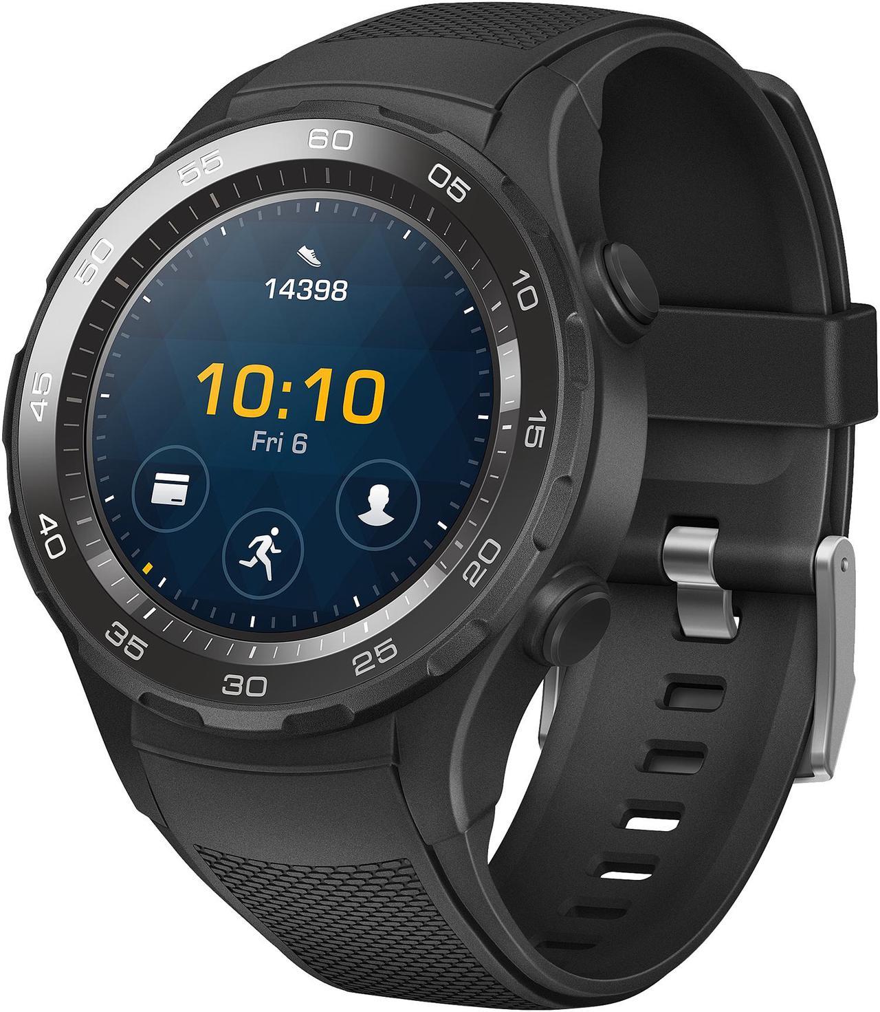 Main image of Huawei Smart Watch 2 Carbon Black - Compatible with Android and iOS